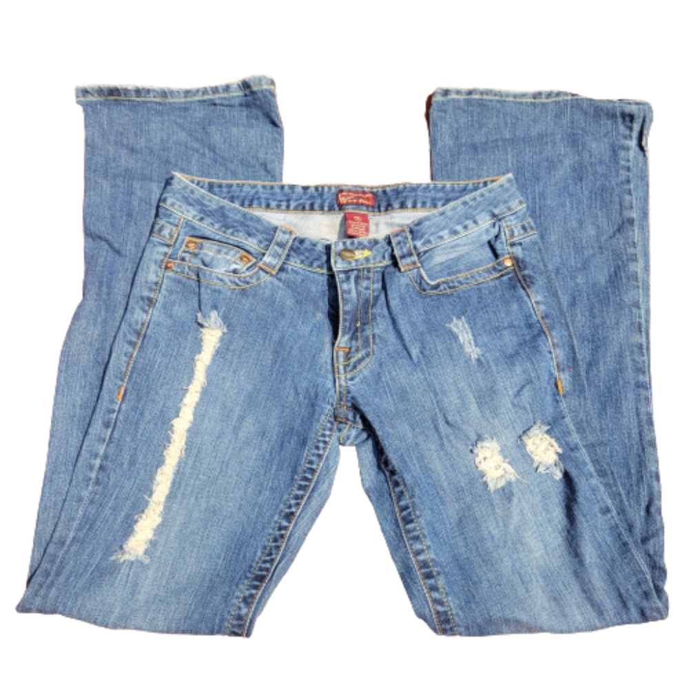 Wax Jean distressed bootcut Jeans Size 5